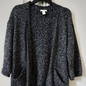 H&M Quarter Sleeved Black and Gray Cardigan - Size XS
